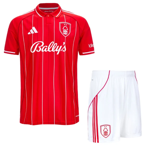 Nottingham Forest Barn Hemmaställ 2025/26 – Kortärmad Fotbollströja + Shorts 1 Nottingham Forest Barn Hemmaställ 2025/26 – Kortärmad Fotbollströja + Shorts