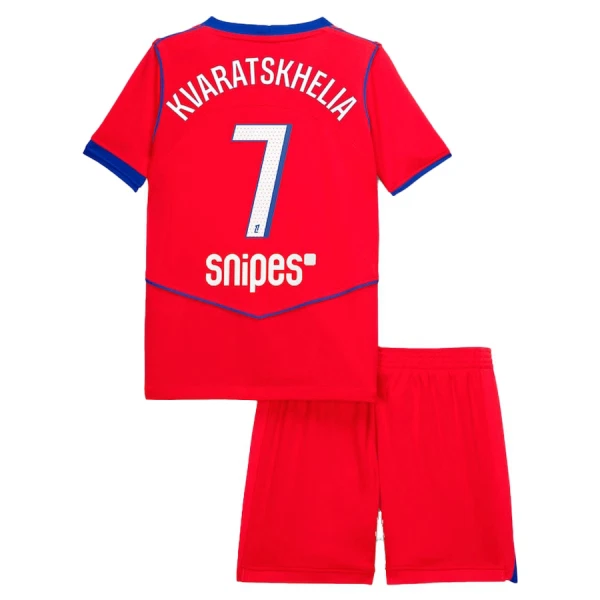 Paris Saint-Germain Barn Tredjeställ 2025/26 – Khvicha Kvaratskhelia 7 – Kortärmad Fotbollströja + Shorts Paris Saint-Germain Barn Tredjeställ 2025/26 – Khvicha Kvaratskhelia 7 – Kortärmad Fotbollströja + Shorts