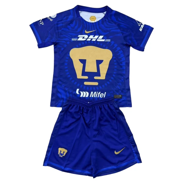 Pumas UNAM Barn Bortaställ 2025/26 – Kortärmad Fotbollsställ med Shorts
