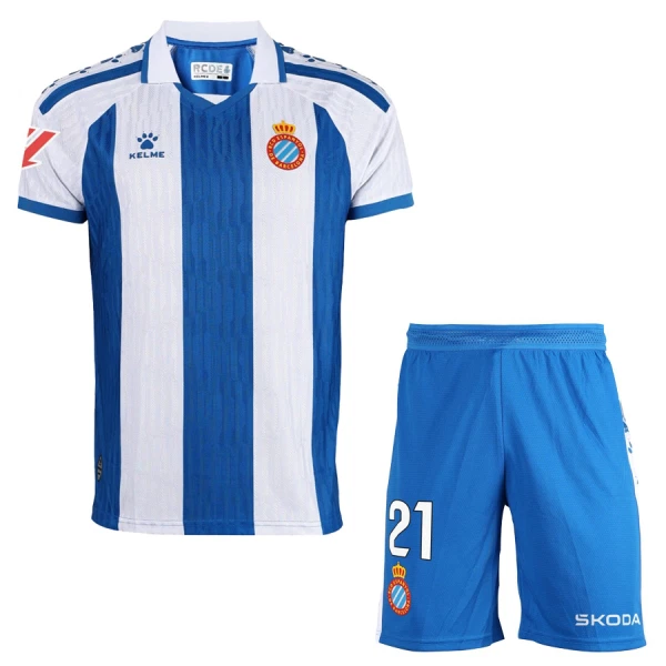 RCD Espanyol Barn Hemmaställ 2025/26 – Kortärmad Fotbollsställ med Shorts 1 RCD Espanyol Barn Hemmaställ 2025/26 – Kortärmad Fotbollsställ med Shorts