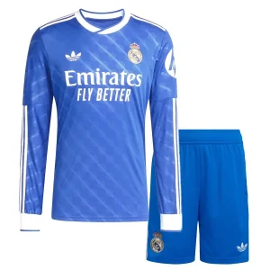 Real Madrid Barn Tredjeställ 2025/26 – Långärmad Fotbollströja + Shorts