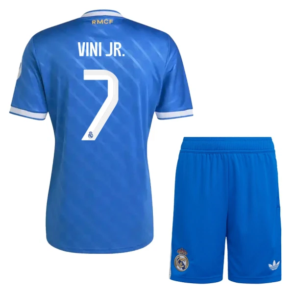 Real Madrid Barn Tredjeställ 2025/26 – Vinicius Junior 7 – Kortärmad Fotbollströja + Shorts 1 Real Madrid Barn Tredjeställ 2025/26 – Vinicius Junior 7 – Kortärmad Fotbollströja + Shorts
