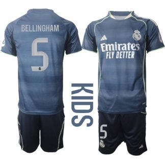 Real Madrid Bortaställ Barn 2025/26 – Jude Bellingham 5 – Kortärmad Fotbollströja + Shorts