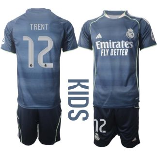 Real Madrid Bortaställ Barn 2025/26 – Trent Alexander-Arnold 12 – Kortärmad Fotbollströja + Shorts