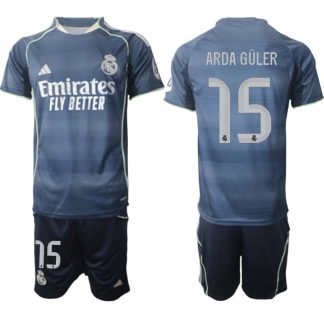 Real Madrid Bortaställ Herr 2025/26 – Arda Güler 15 – Kortärmad Fotbollströja + Shorts