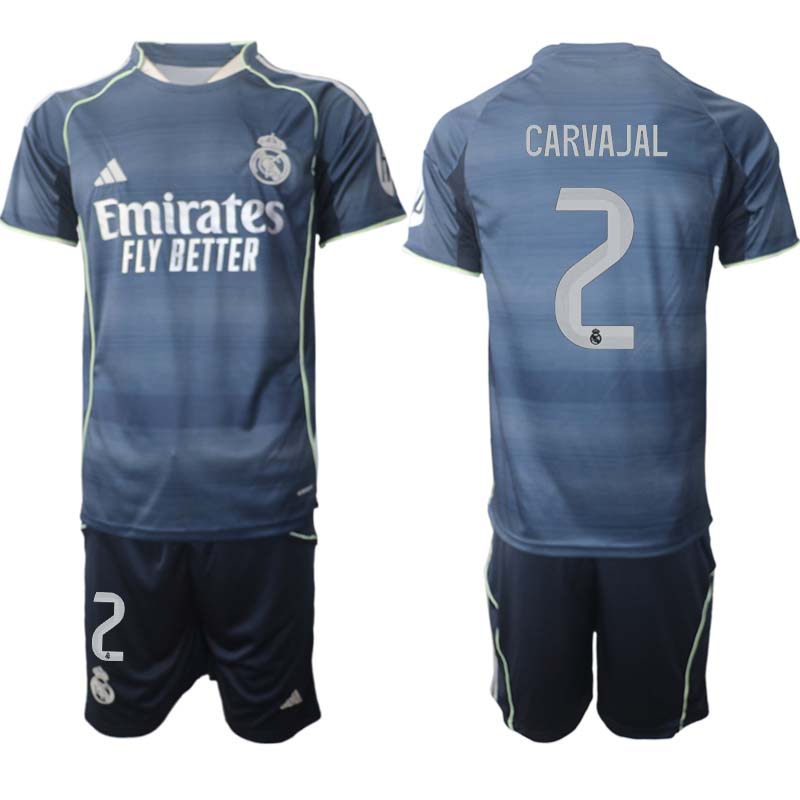Real Madrid Bortaställ Herr 2025/26 – Daniel Carvajal 2 – Kortärmad Fotbollströja + Shorts 1 Real Madrid Bortaställ Herr 2025/26 – Daniel Carvajal 2 – Kortärmad Fotbollströja + Shorts