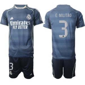 Real Madrid Bortaställ Herr 2025/26 – Éder Militão 3 – Kortärmad Fotbollströja + Shorts