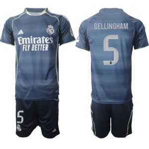 Real Madrid Bortaställ Herr 2025/26 – Jude Bellingham 5 – Kortärmad Fotbollströja + Shorts