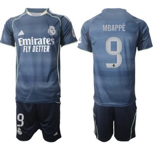 Real Madrid Bortaställ Herr 2025/26 – Kylian Mbappé 9 – Kortärmad Fotbollströja + Shorts