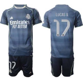 Real Madrid Bortaställ Herr 2025/26 – Lucas Vazquez 17 – Kortärmad Fotbollströja + Shorts