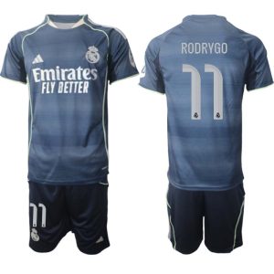 Real Madrid Bortaställ Herr 2025/26 – Rodrygo 11 – Kortärmad Fotbollströja + Shorts