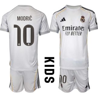 Real Madrid Hemmaställ Barn 2025/26 – Luka Modrić 10 – Kortärmad Fotbollströja + Shorts