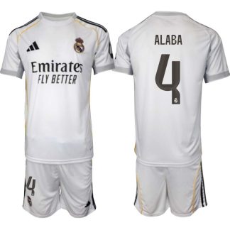 Real Madrid Hemmaställ Herr 2025/26 – David Alaba 4 – Kortärmad Fotbollströja + Shorts