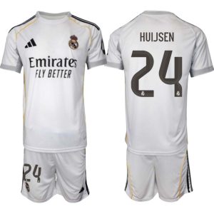 Real Madrid Hemmaställ Herr 2025/26 – Dean Huijsen 24 – Kortärmad Fotbollströja + Shorts