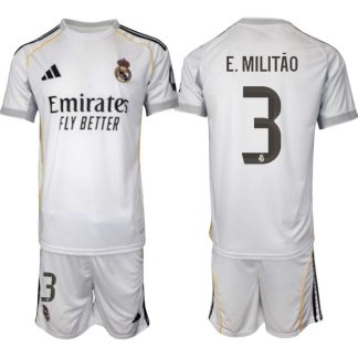 Real Madrid Hemmaställ Herr 2025/26 – Éder Militão 3 – Kortärmad Fotbollströja + Shorts