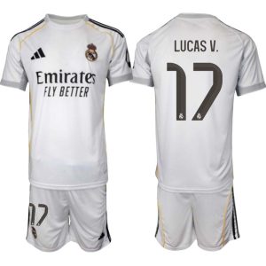 Real Madrid Hemmaställ Herr 2025/26 – Lucas Vazquez 17 – Kortärmad Fotbollströja + Shorts