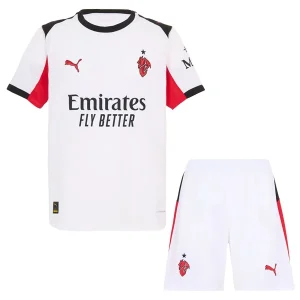 AC Milan Barn Bortaställ 2025/26 – Kortärmad Fotbollströja + Shorts