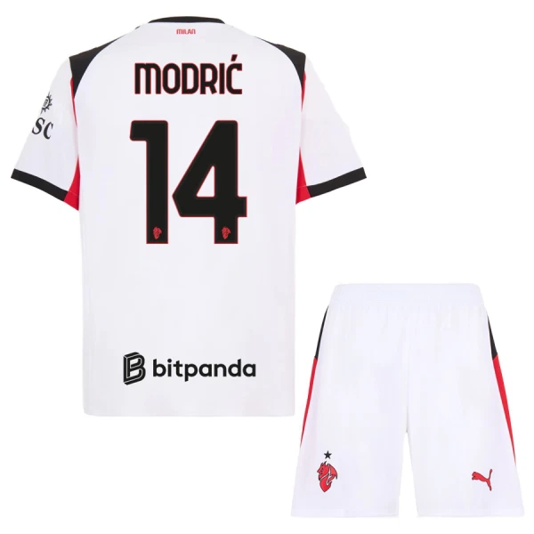 AC Milan Barn Bortaställ 2025/26 – Luka Modrić 14 – Kortärmad Fotbollströja + Shorts 1 AC Milan Barn Bortaställ 2025/26 – Luka Modrić 14 – Kortärmad Fotbollströja + Shorts