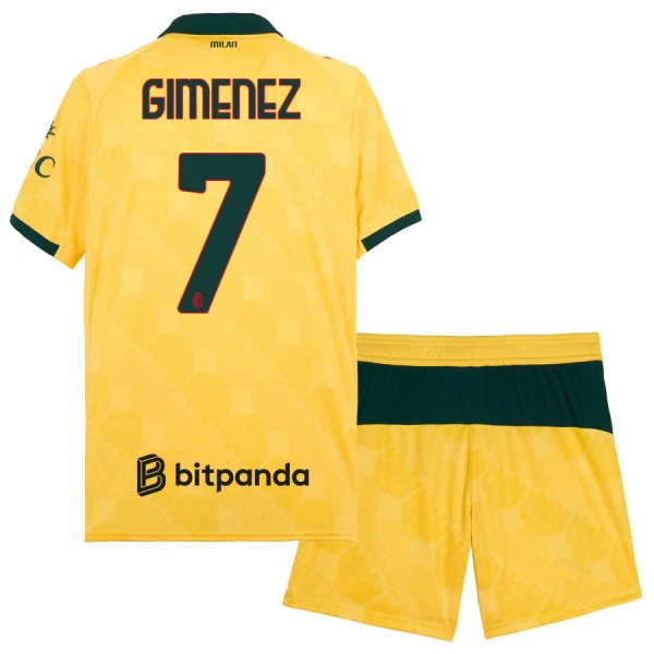 AC Milan Barn Tredjeställ 2025/26 – Santiago Gimenez 7 – Kortärmad Fotbollströja + Shorts 1 AC Milan Barn Tredjeställ 2025/26 – Santiago Gimenez 7 – Kortärmad Fotbollströja + Shorts