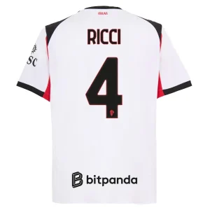 AC Milan Herr Bortatröja 2025/26 – Samuele Ricci 4 – Kortärmad Fotbollströja