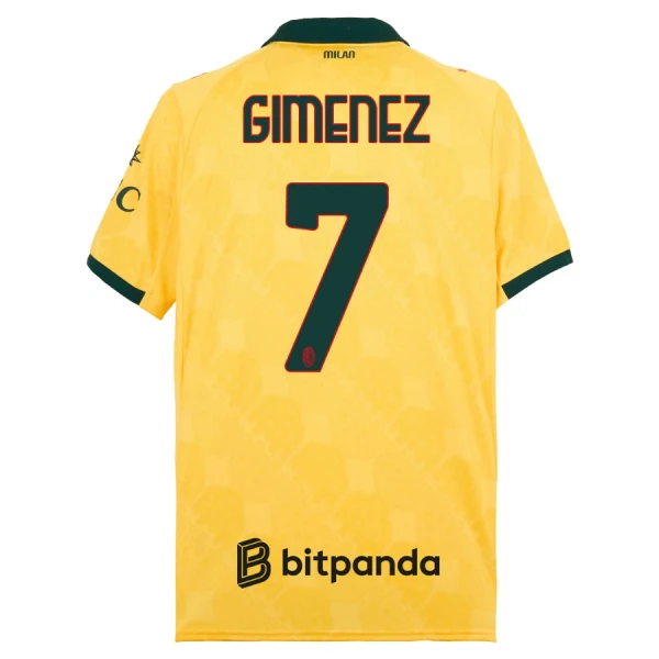 AC Milan Herr Tredjetröja 2025/26 – Santiago Gimenez 7 – Kortärmad Fotbollströja 1 AC Milan Herr Tredjetröja 2025/26 – Santiago Gimenez 7 – Kortärmad Fotbollströja