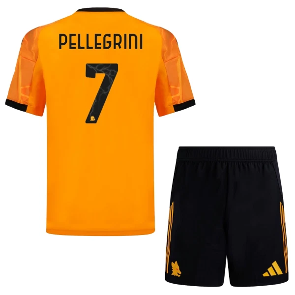AS Roma Barn Bortaställ 2025/26 Lorenzo Pellegrini 7 Kortärmad Tröja + Shorts 1 AS Roma Barn Bortaställ 2025/26 Lorenzo Pellegrini 7 Kortärmad Tröja + Shorts
