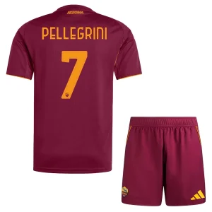 AS Roma Barn Hemmaställ 2025/26 – Lorenzo Pellegrini 7 – Kortärmad Fotbollströja + Shorts