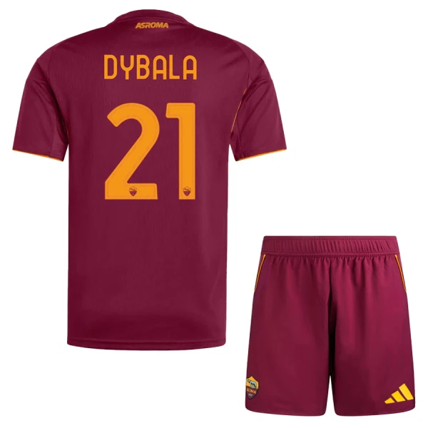 AS Roma Barn Hemmaställ 2025/26 – Paulo Dybala 21 – Kortärmad Fotbollströja + Shorts