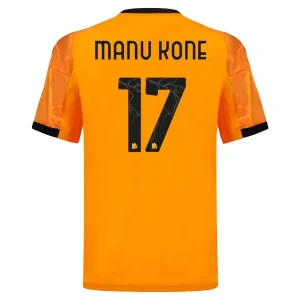 AS Roma Herr Bortatröja 2025/26 Manu Kone 17 Kortärmad Fotbollströja