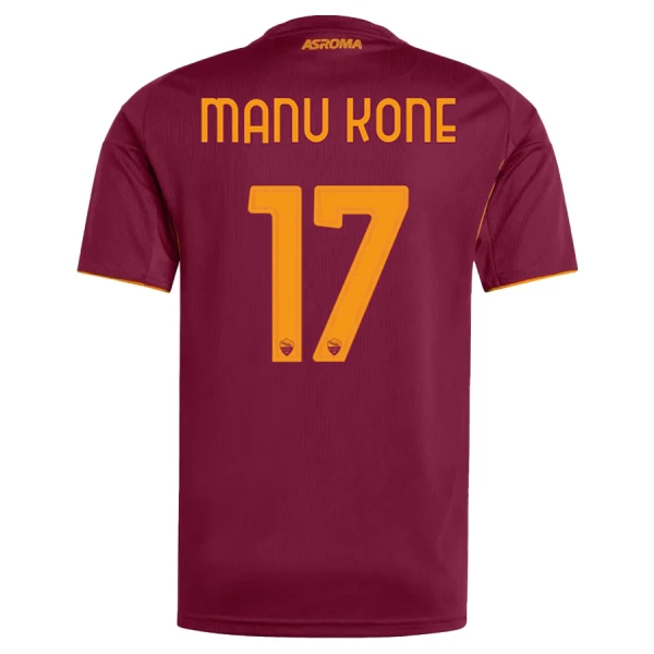 AS Roma Herr Hemmatröja 2025/26 – Manu Kone 17 – Kortärmad Fotbollströja