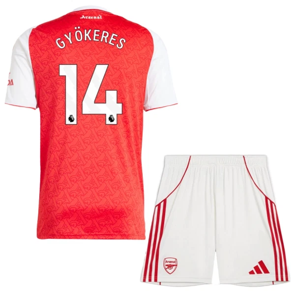 Arsenal Barn Hemmaställ 2025/26 – Viktor Gyökeres 14 – Kortärmad Fotbollströja + Shorts 1 Arsenal Barn Hemmaställ 2025/26 – Viktor Gyökeres 14 – Kortärmad Fotbollströja + Shorts
