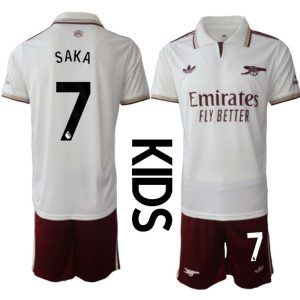 Arsenal Barn Tredjeställ 2025/26 Bukayo Saka 7 Kortärmad Tröja + Shorts