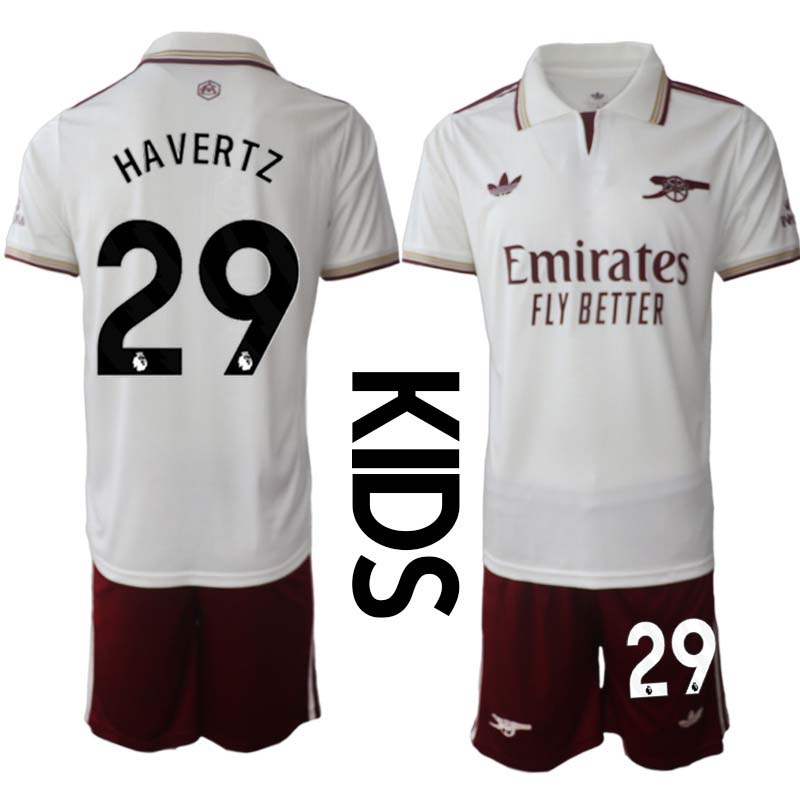 Arsenal Barn Tredjeställ 2025/26 Kai Havertz 29 Kortärmad Tröja + Shorts Arsenal Barn Tredjeställ 2025/26 Kai Havertz 29 Kortärmad Tröja + Shorts