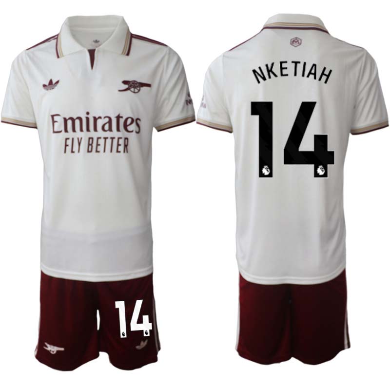 Arsenal Herr Tredjeställ 2025/26 – Eddie Nketiah 14 – Kortärmad Fotbollströja + Shorts 1 Arsenal Herr Tredjeställ 2025/26 – Eddie Nketiah 14 – Kortärmad Fotbollströja + Shorts