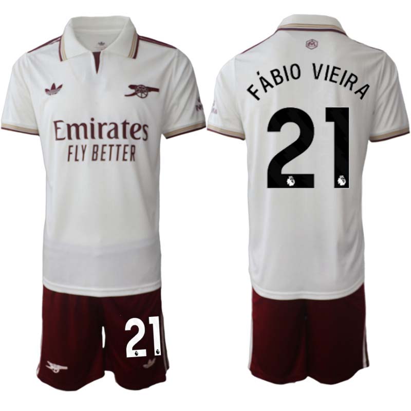Arsenal Herr Tredjeställ 2025/26 – Fábio Vieira 21 – Kortärmad Fotbollströja + Shorts