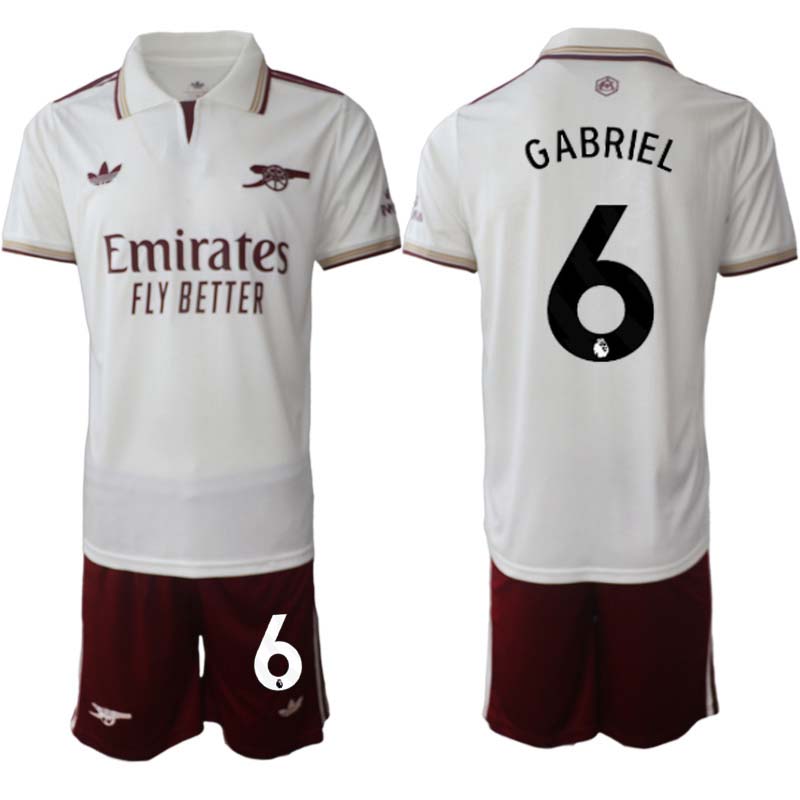 Arsenal Herr Tredjeställ 2025/26 – Gabriel Magalhães 6 – Kortärmad Fotbollströja + Shorts 1 Arsenal Herr Tredjeställ 2025/26 – Gabriel Magalhães 6 – Kortärmad Fotbollströja + Shorts