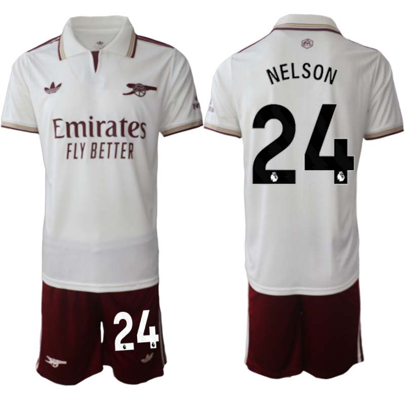Arsenal Herr Tredjeställ 2025/26 – Reiss Nelson 24 – Kortärmad Fotbollströja + Shorts 1 Arsenal Herr Tredjeställ 2025/26 – Reiss Nelson 24 – Kortärmad Fotbollströja + Shorts