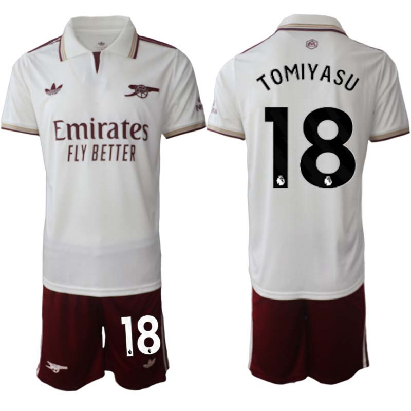Arsenal Herr Tredjeställ 2025/26 – Takehiro Tomiyasu 18 – Kortärmad Fotbollströja + Shorts Arsenal Herr Tredjeställ 2025/26 – Takehiro Tomiyasu 18 – Kortärmad Fotbollströja + Shorts
