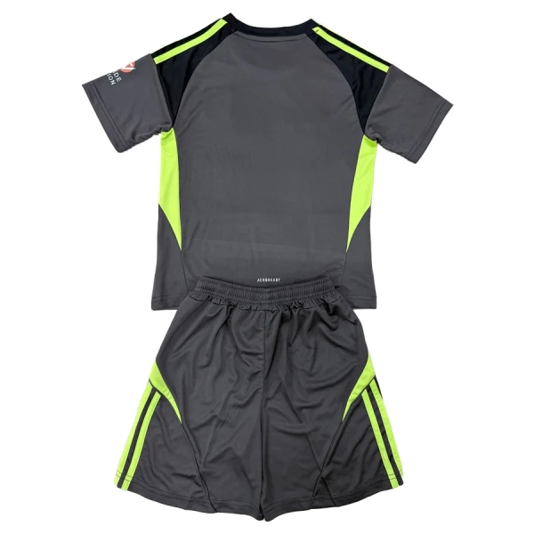 Aston Villa Målvaktsställ Barn 2025/26 Svart Kortärmad Tröja + Shorts-1