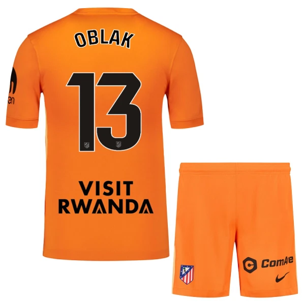 Atlético Madrid Målvaktsställ Barn 2025/26 Jan Oblak 13 Orange Kortärmad Tröja + Shorts 1 Atlético Madrid Målvaktsställ Barn 2025/26 Jan Oblak 13 Orange Kortärmad Tröja + Shorts