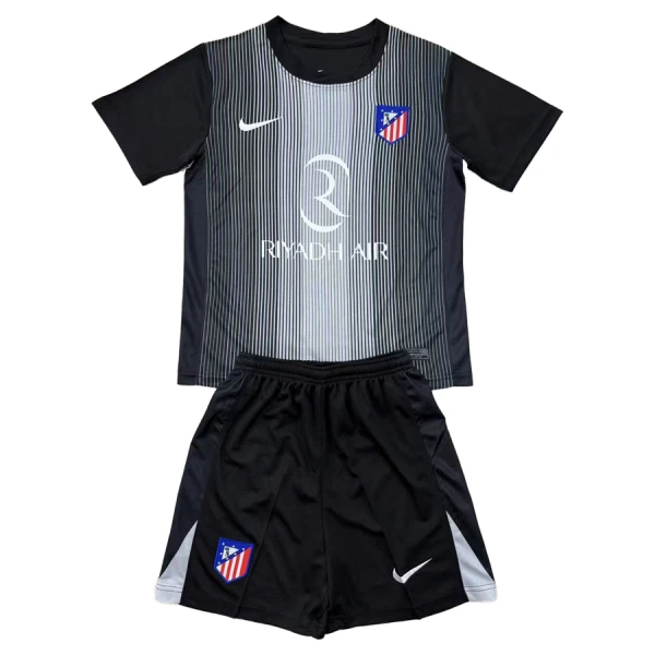 Atlético Madrid Målvaktsställ Barn 2025/26 Jan Oblak 13 Svart Kortärmad Tröja + Shorts 2 Atlético Madrid Målvaktsställ Barn 2025/26 Jan Oblak 13 Svart Kortärmad Tröja + Shorts-1