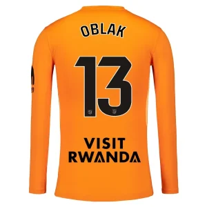 Atlético Madrid Målvaktströja Herr 2025-26 Jan Oblak 13 Orange Långärmad Fotbollströja