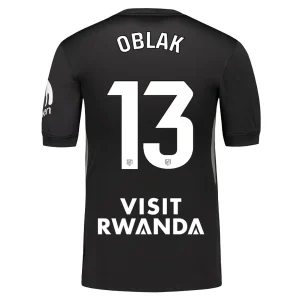Atlético Madrid Målvaktströja Herr 2025-26 Jan Oblak 13 Svart Kortärmad Fotbollströja