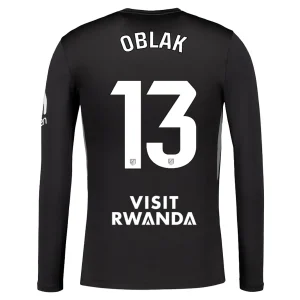 Atlético Madrid Målvaktströja Herr 2025-26 Jan Oblak 13 Svart Långärmad Fotbollströja