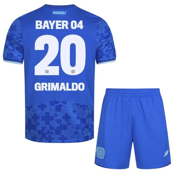 Bayer 04 Leverkusen Barn Tredjeställ 2025/26 – Alejandro Grimaldo 20 – Kortärmad Fotbollströja + Shorts