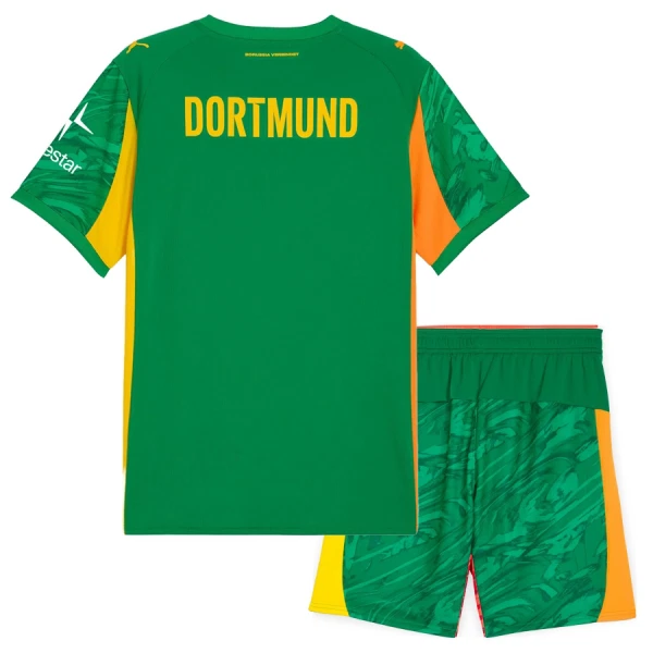 Borussia Dortmund Grön Målvaktsdräkt Barn 2025/26 – Kortärmad Fotbollströja + Shorts 2 Borussia Dortmund Grön Målvaktsdräkt Barn 2025/26 – Kortärmad Fotbollströja + Shorts-1