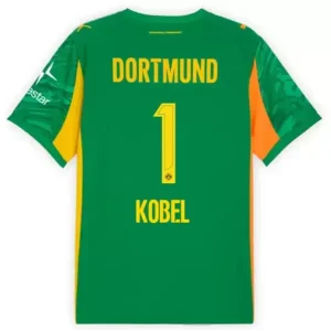 Borussia Dortmund Grön Målvaktströja Herr 2025/26 – Gregor Kobel 1 – Kortärmad Fotbollströja