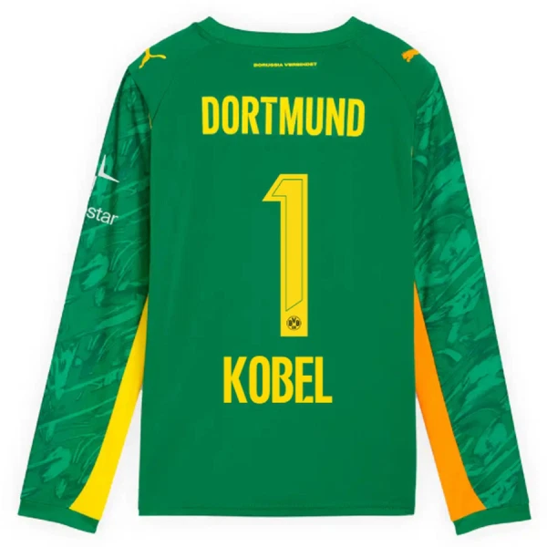 Borussia Dortmund Grön Målvaktströja Herr 2025/26 – Gregor Kobel 1 – Långärmad Fotbollströja