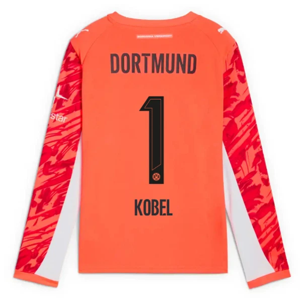 Borussia Dortmund Röd Målvaktströja Herr 2025/26 – Gregor Kobel 1 – Långärmad Fotbollströja 1 Borussia Dortmund Röd Målvaktströja Herr 2025/26 – Gregor Kobel 1 – Långärmad Fotbollströja