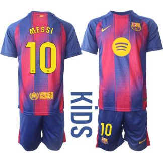 FC Barcelona Barn Hemmaställ 2025/26 – Lionel Messi 10 – Kortärmad Fotbollströja + Shorts
